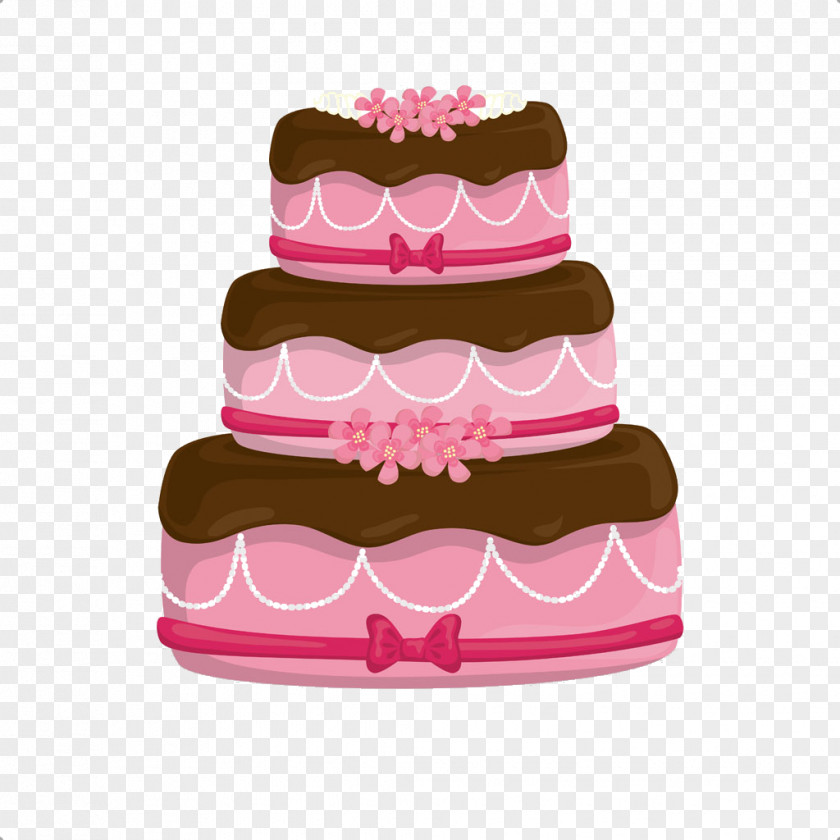 Three Bows Chocolate Cake Torte Birthday Bakery Dessert PNG
