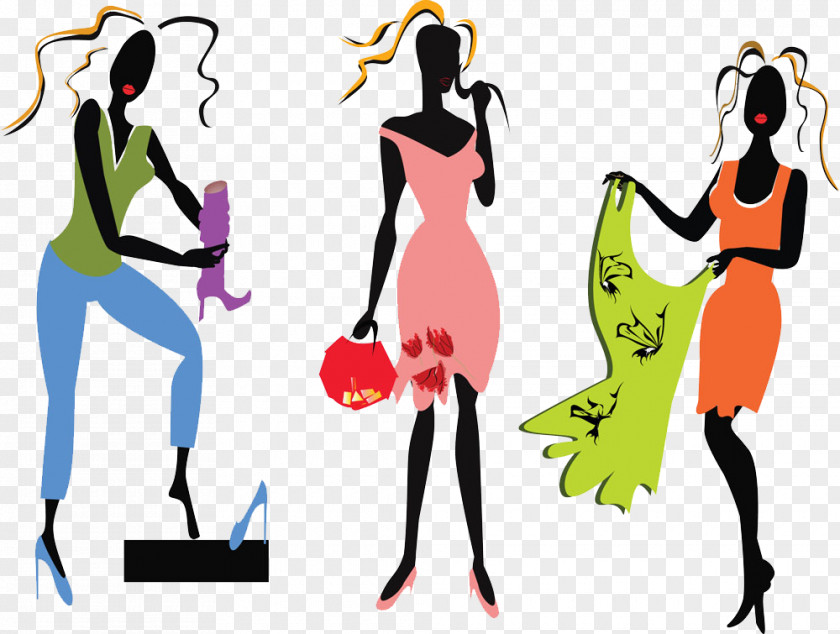 Fashionable Women Female Woman Silhouette Illustration PNG