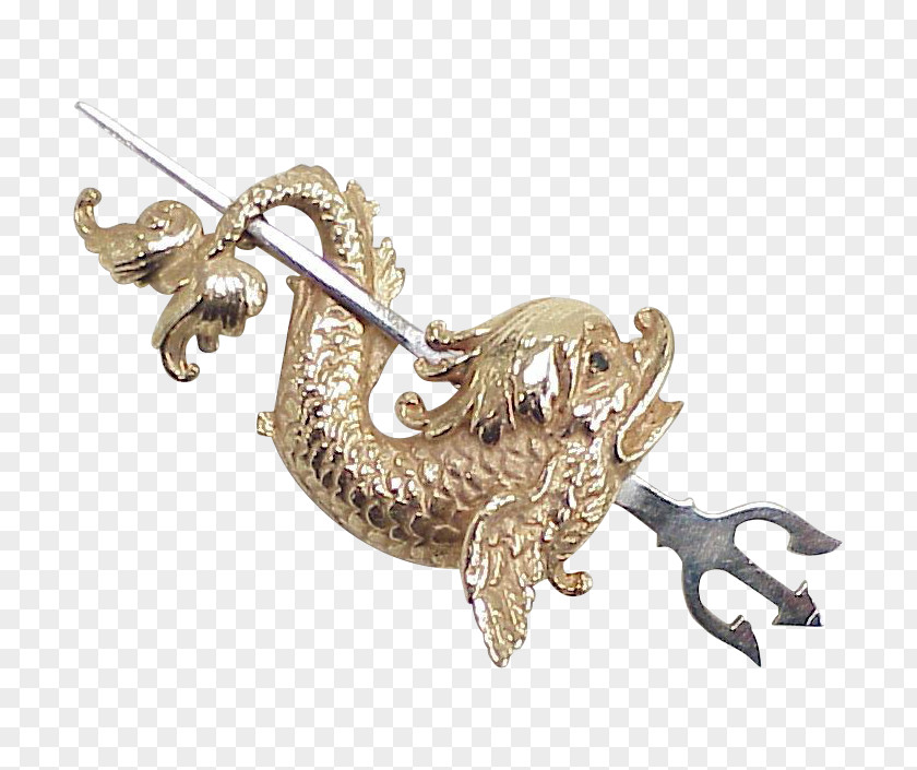 Jewellery Brooch Gold Fish Pendant PNG