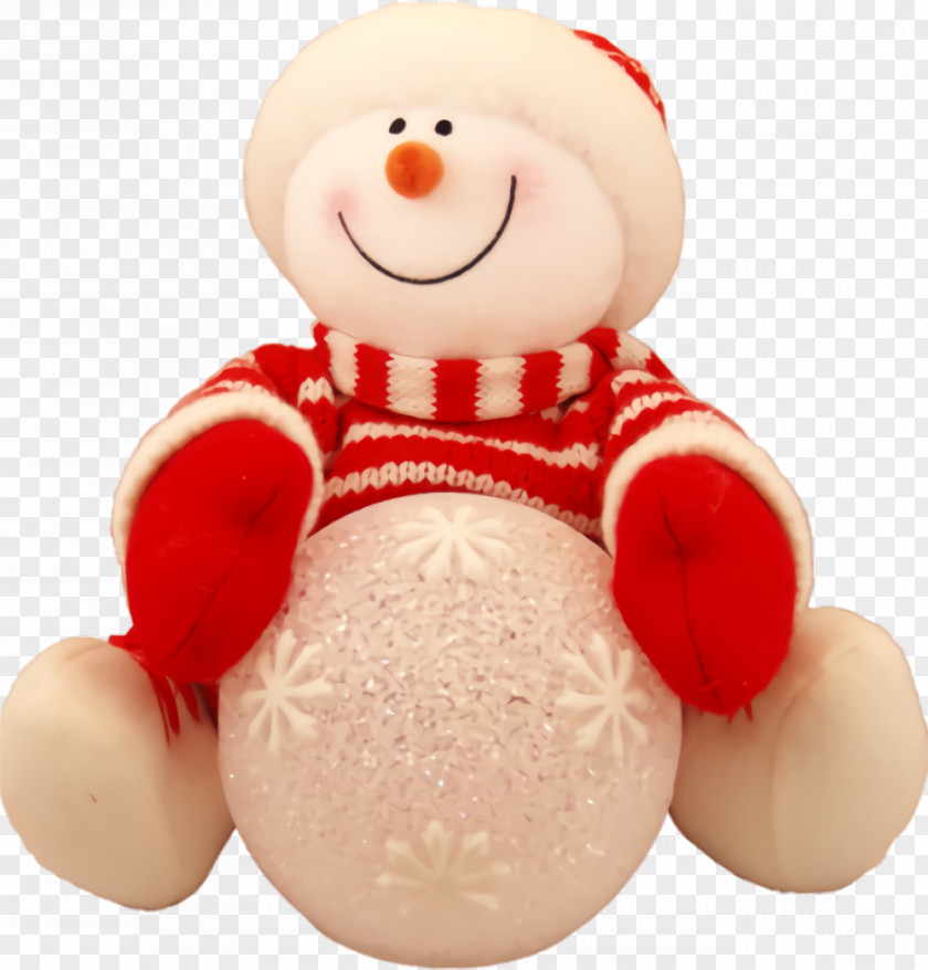 Plush Teddy Bear Christmas Snowman Winter PNG