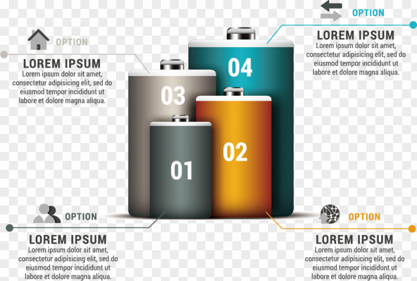 Vector Color Battery Chart Infographic Diagram PNG