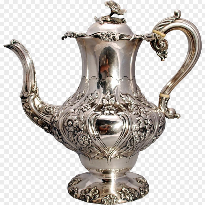 Jug Teapot Silver PNG