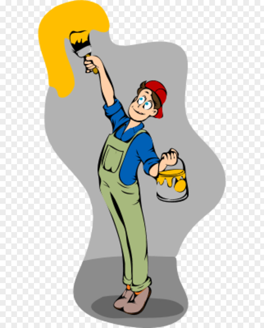 Man Painting Cliparts Wall Clip Art PNG