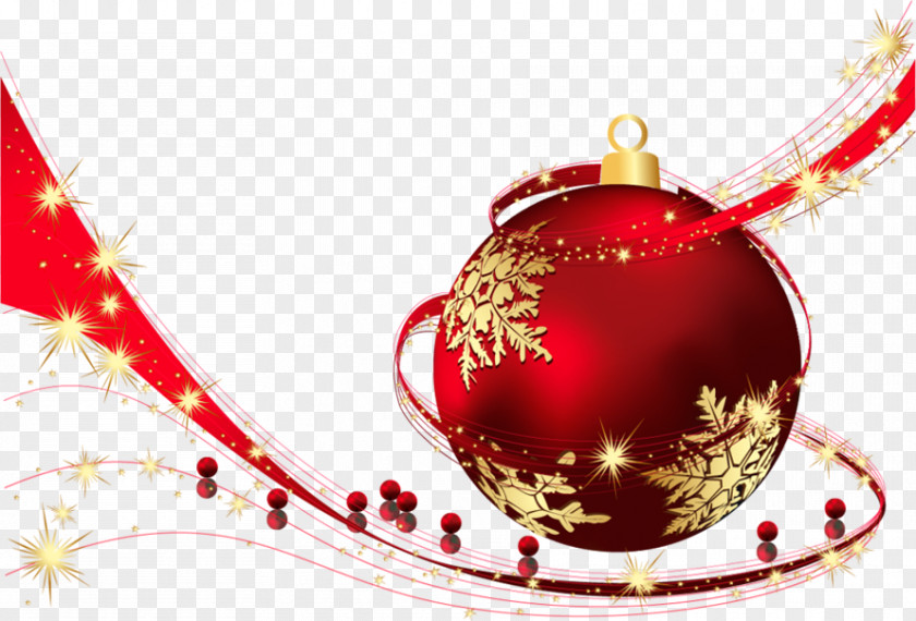 Red Transparent Christmas Ball Clipart PNG