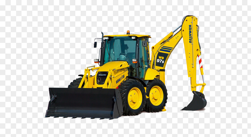 Excavator Komatsu Limited Backhoe Loader Heavy Machinery PNG