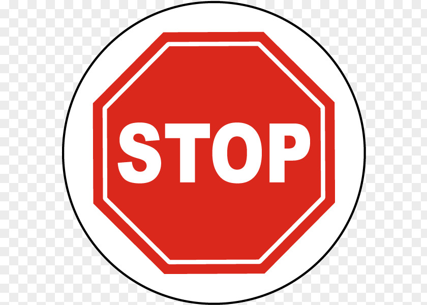 Floor Sticker Stop Sign Symbol PNG