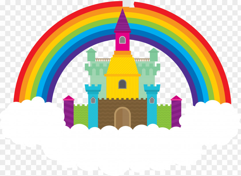 Rainbow Castle Color Room Euclidean Vector PNG