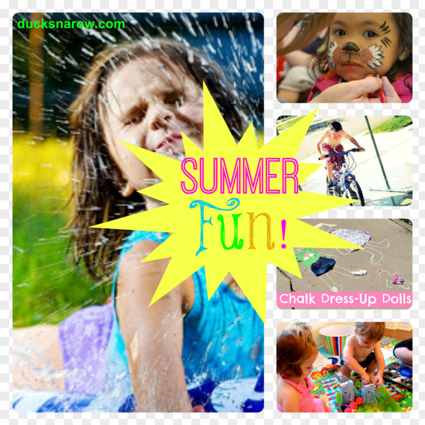 Vacation Toddler Summer Slip 'N Slide Collage PNG
