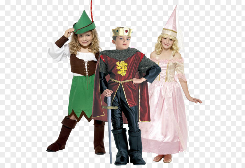 Kids Fashion Middle Ages Halloween Costume Suit Party PNG