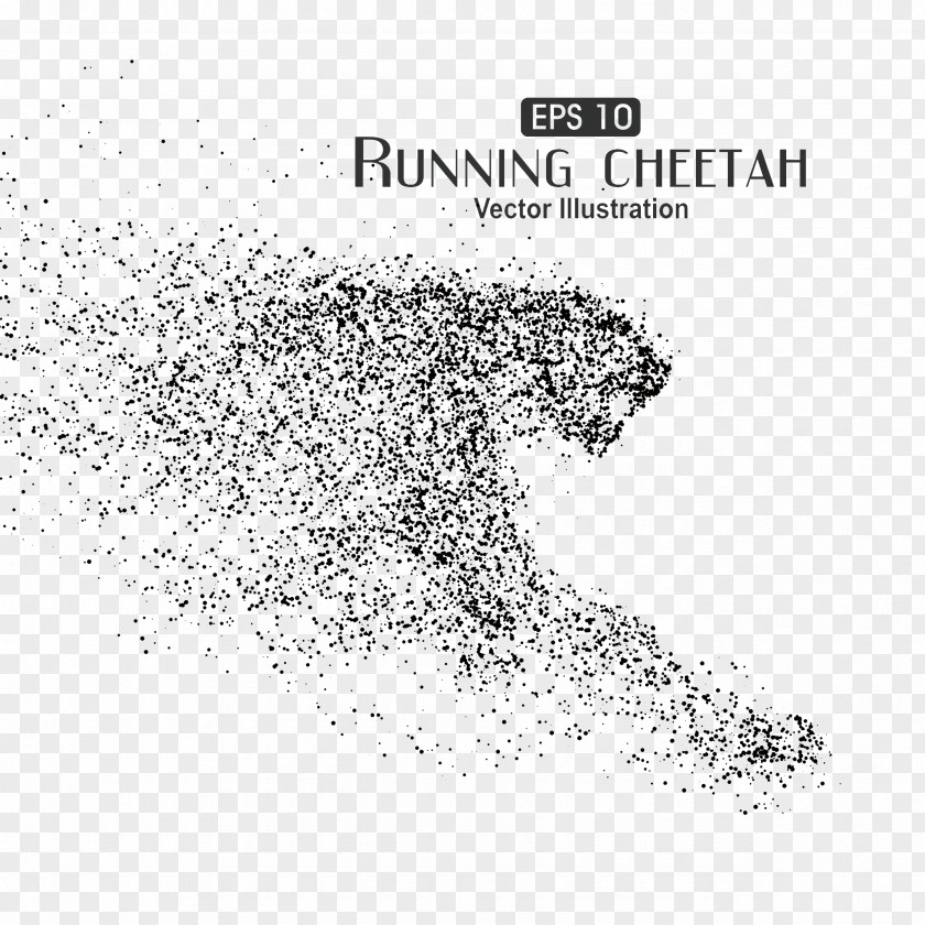 Particle Art,Cheetah Cheetah Euclidean Vector Illustration PNG