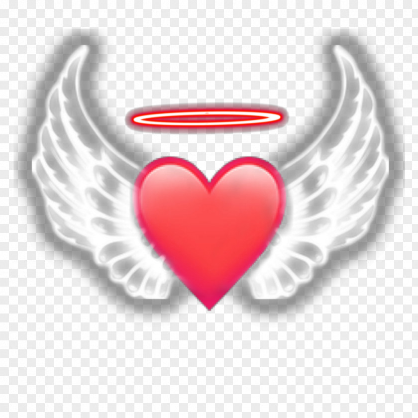 Angel Emblem Love Background Heart PNG