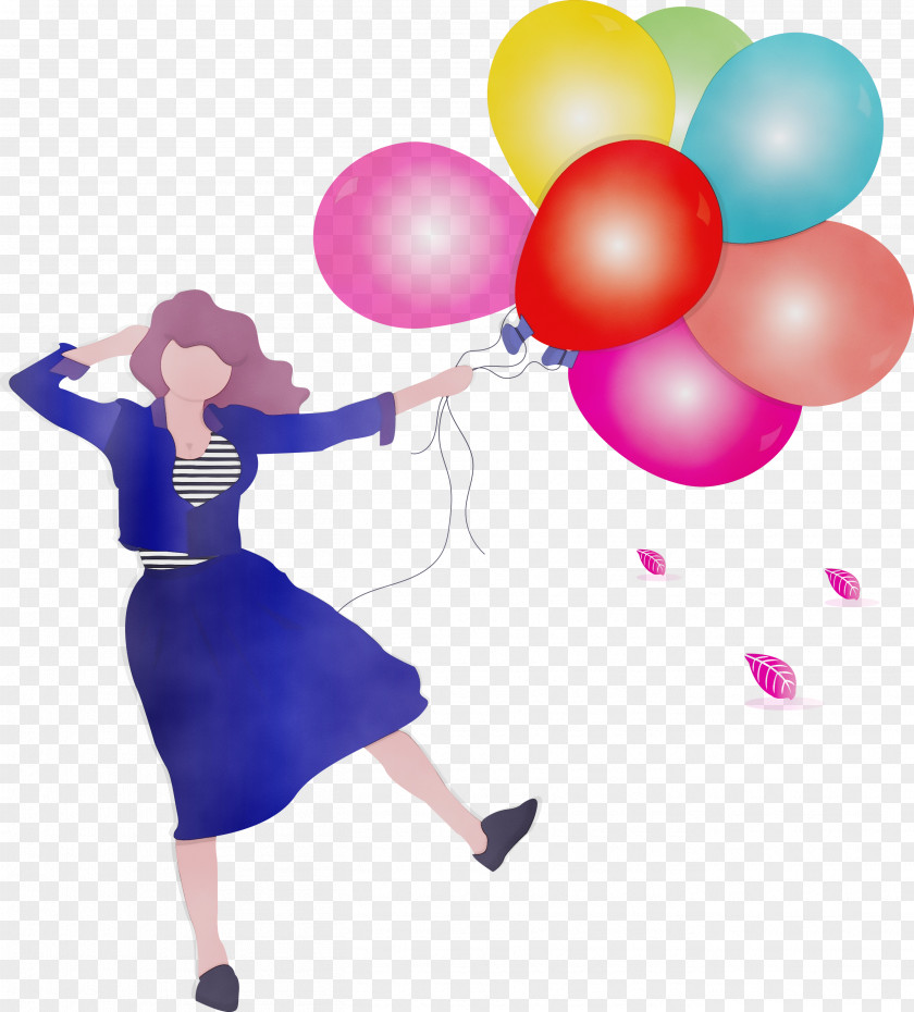 Balloon Party Supply Magenta Gesture Play PNG