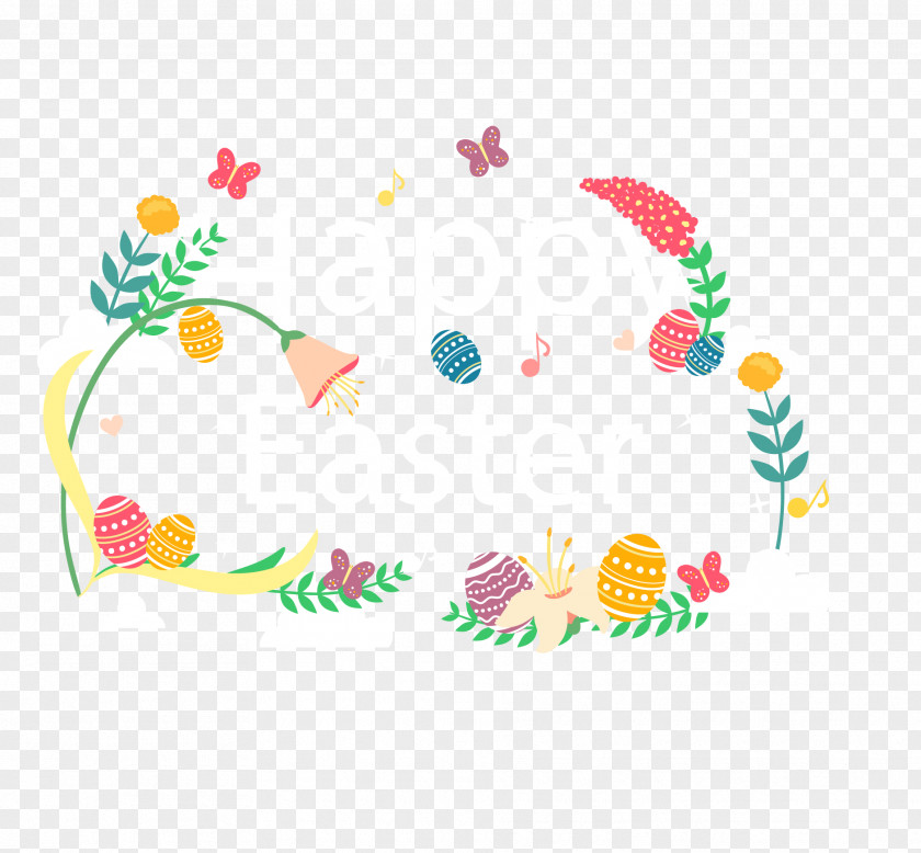 Cartoon Easter Art Word Bunny Clip PNG