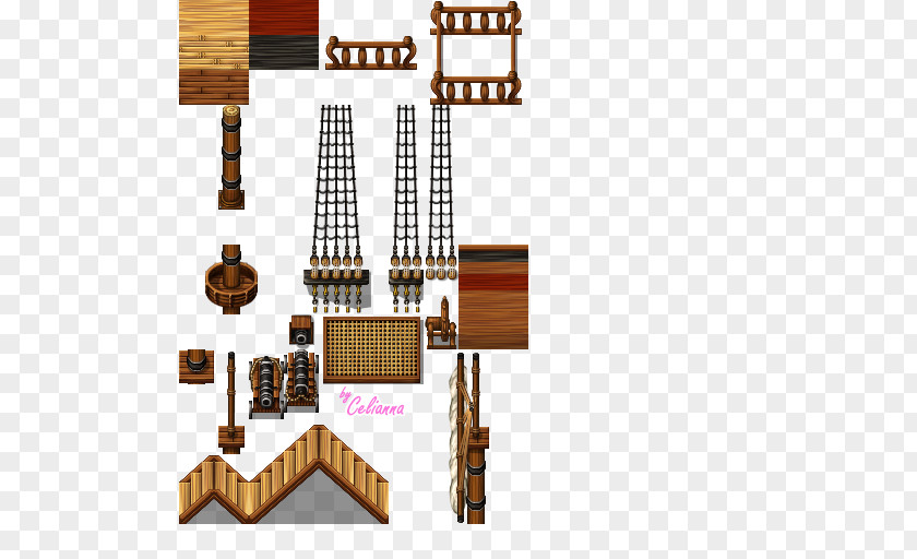 Old Pirate Ship House RPG Maker MV VX Tile-based Video Game Role-playing PNG