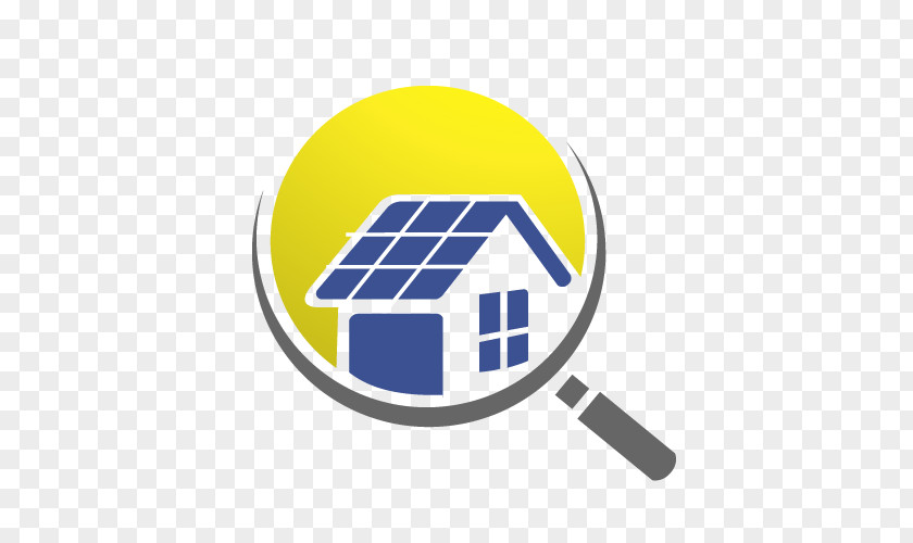 Vector Magnifying Glass Solar Energy Panel Logo Illustration PNG