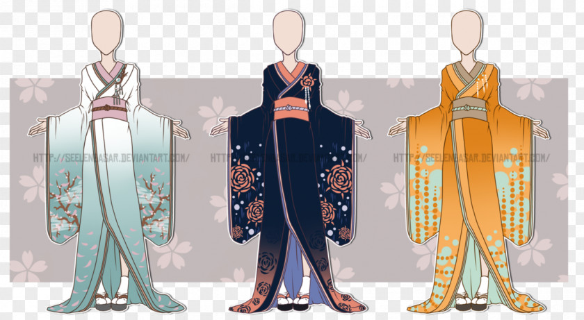 Kimono Clothing Dress DeviantArt Drawing PNG
