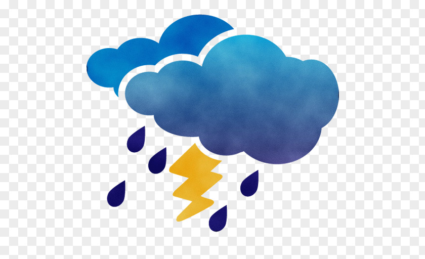 Logo Electric Blue Rain Cloud PNG