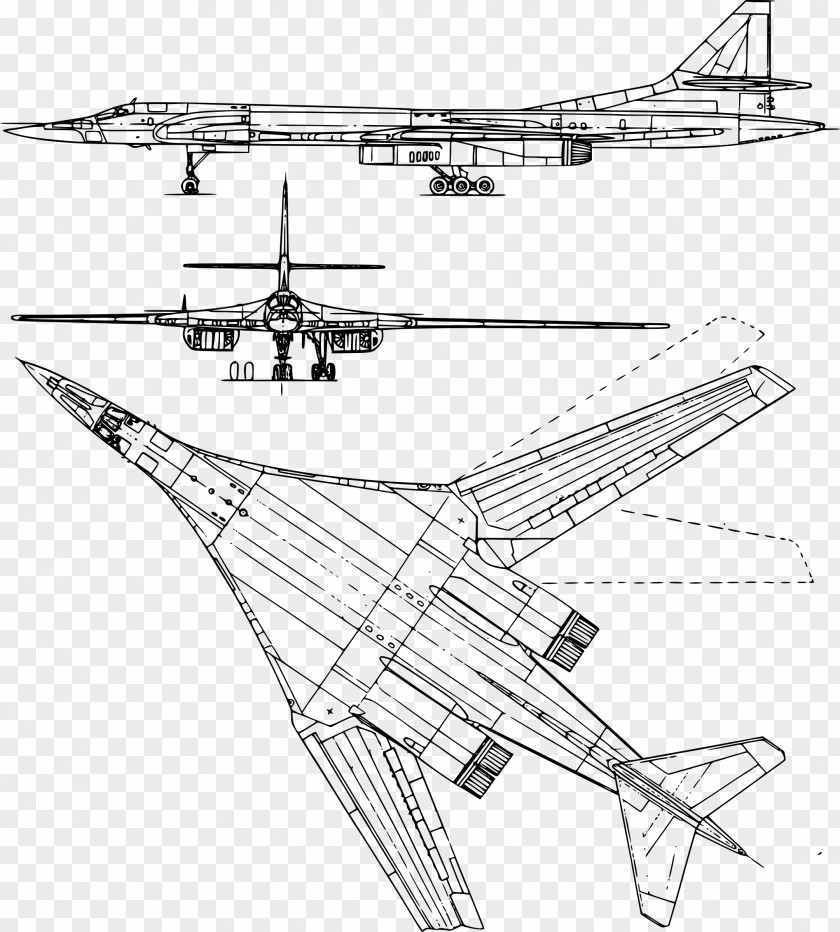 Oriental Plane Tupolev Tu-160 Tu-144 Airplane Tu-126 Strategic Bomber PNG