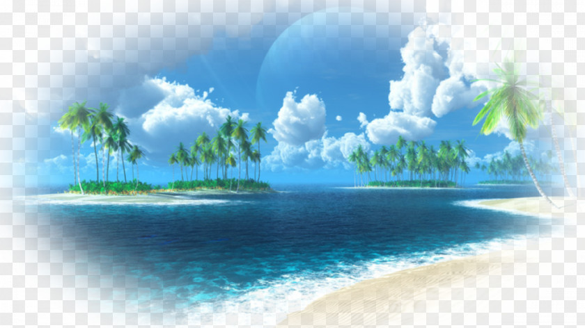 Beach Tropical Islands Resort Ari Atoll Caribbean Desktop Wallpaper PNG