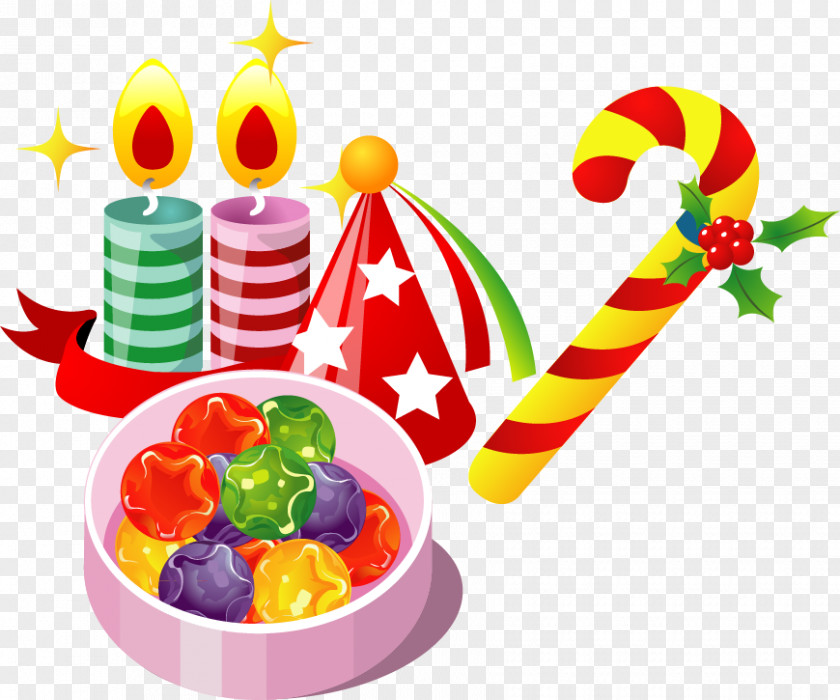 Christmas Candy Candle Pendant ICO Party Icon PNG