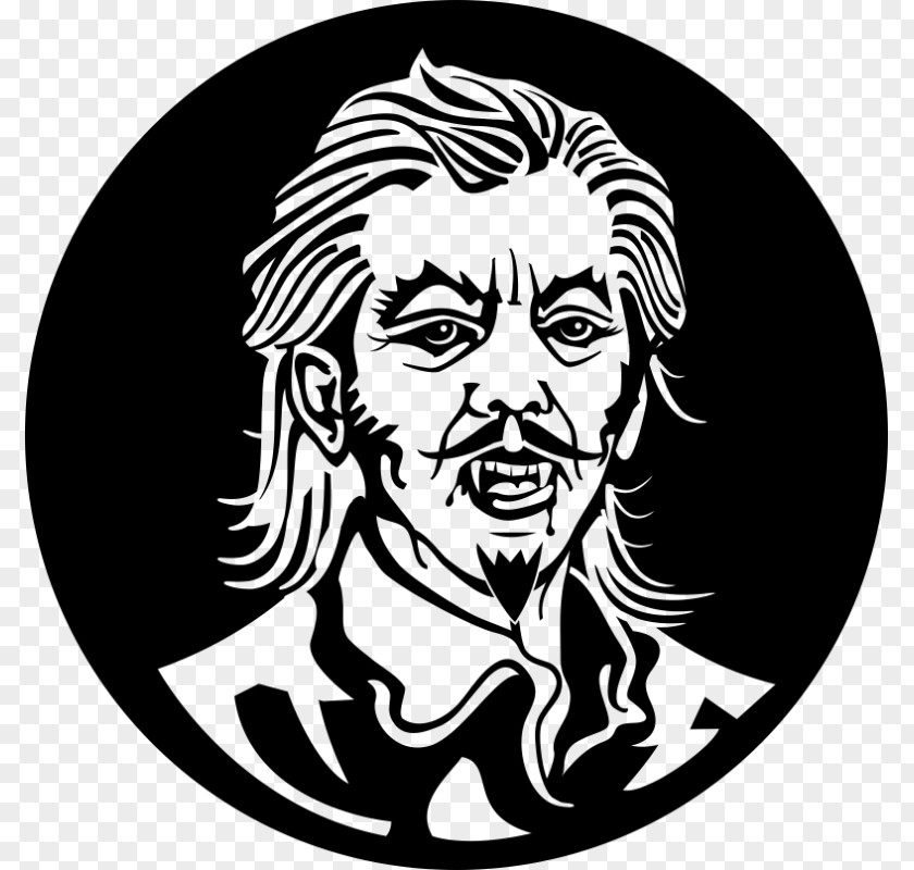 Dracula Black And White Clip Art PNG