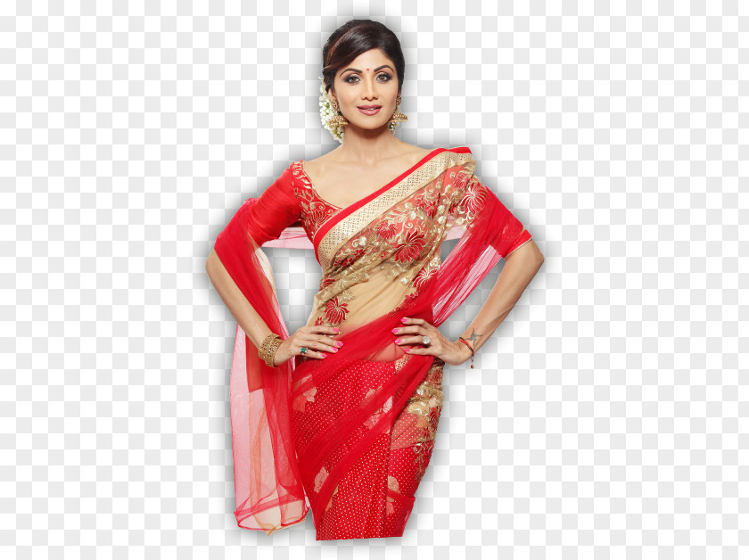 Shilpa Shetty Sari Home Shop 18 Clothing Fashion PNG