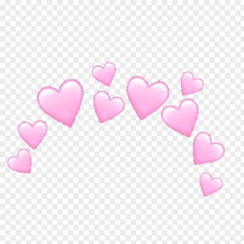 Valentines Day Magenta Heart Emoji Background PNG