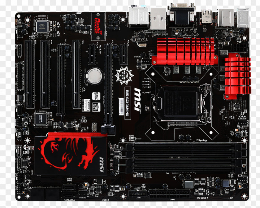 Intel MATX High-end Gaming Motherboard Z87M GAMING LGA 1150 Micro-Star International PNG