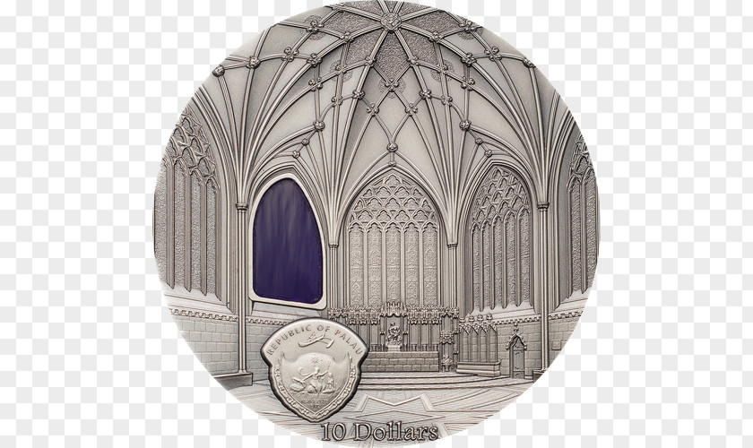 Cathedral Wells Lady Chapel Coin Silver PNG