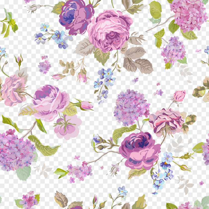 Purple Azaleas If You Ask Shabby Chic Wall Decal Pattern PNG