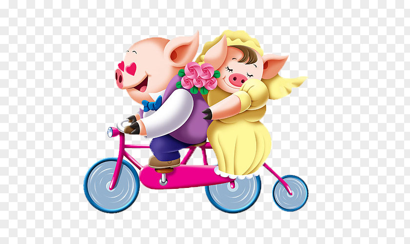 Piglets Take The Bride Clip Art PNG