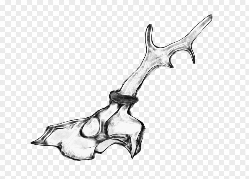 Roe-deer Line Art Body Jewellery Weapon Sketch PNG