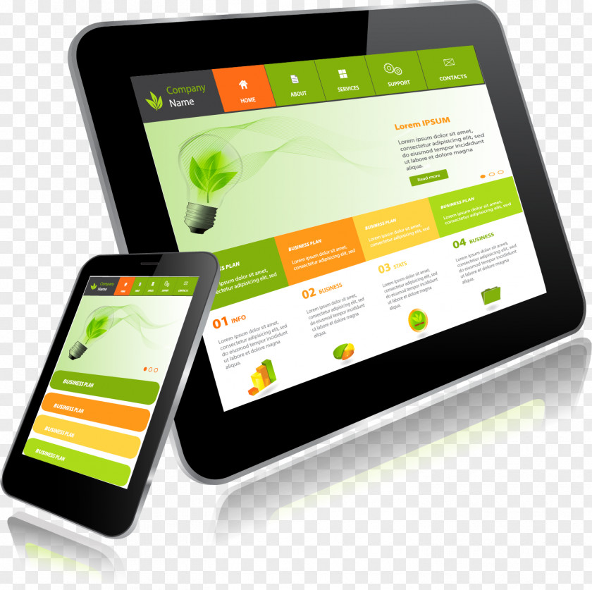 Smartphone Tablet APP Show Responsive Web Design Computer PNG