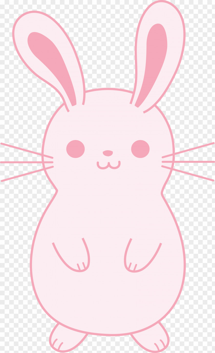 Bunny Rabbit Easter Black And White Clip Art PNG