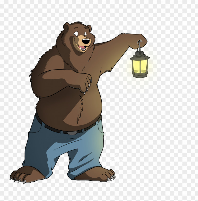 Polar Bear Brown Raccoon Mascot PNG