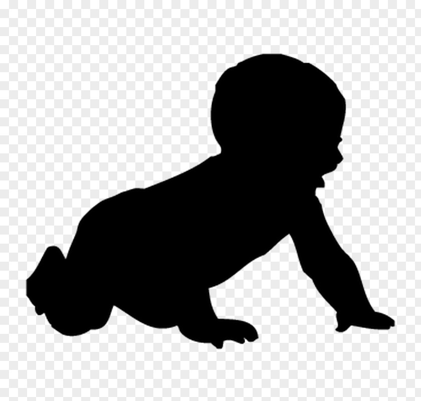 Silhouette Infant Clip Art PNG