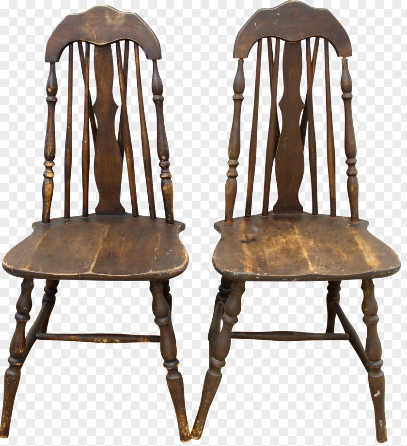 Chair Windsor Spindle Splat Dining Room PNG
