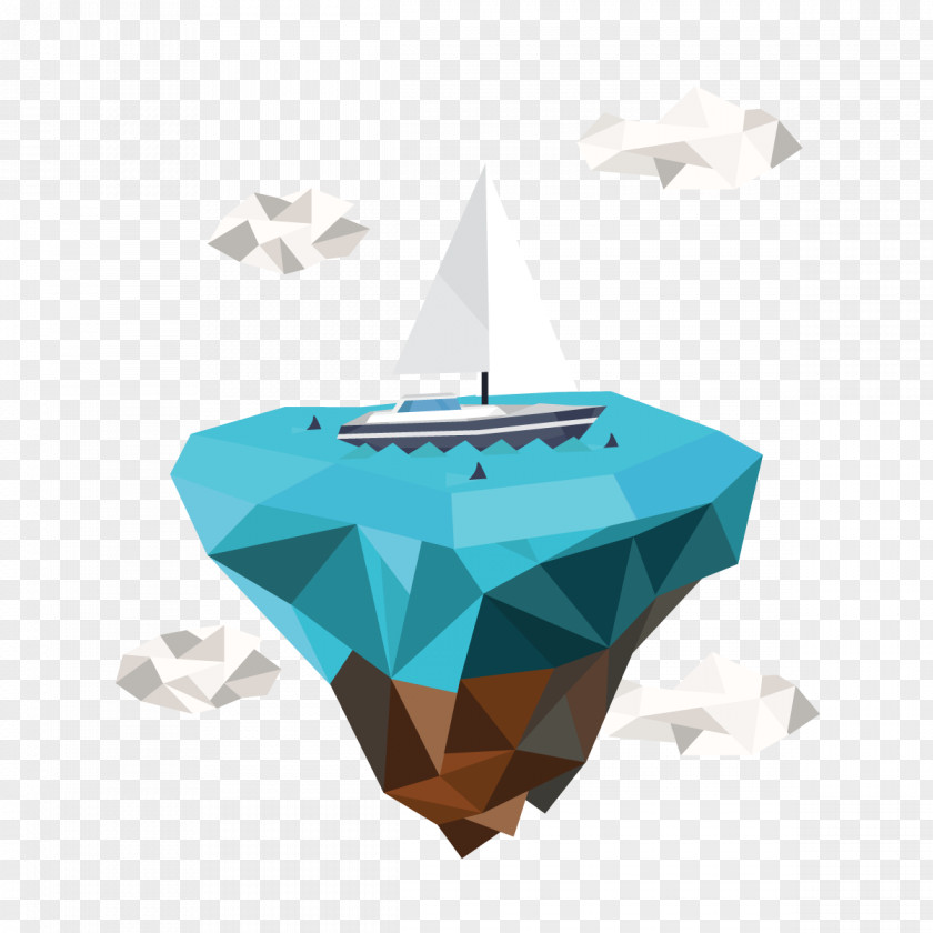 Vector Small Island Euclidean Cartoon PNG