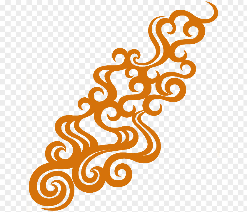 Orange Simple Flame Decoration Pattern Japan Art Ornament Royalty-free PNG