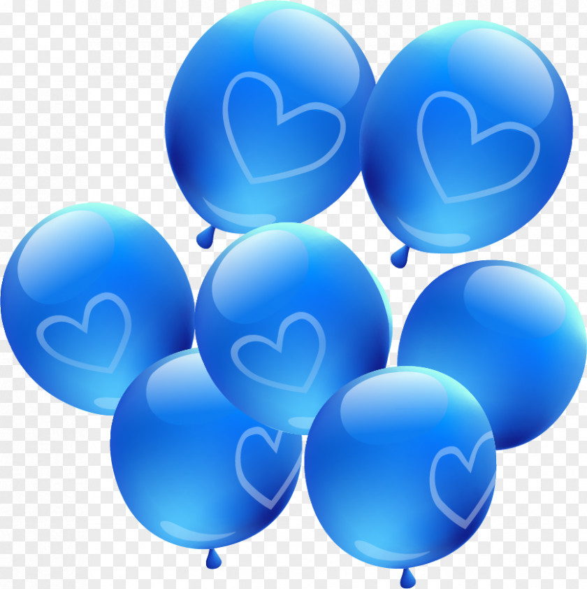 Vector Material Blue Balloon Designer PNG