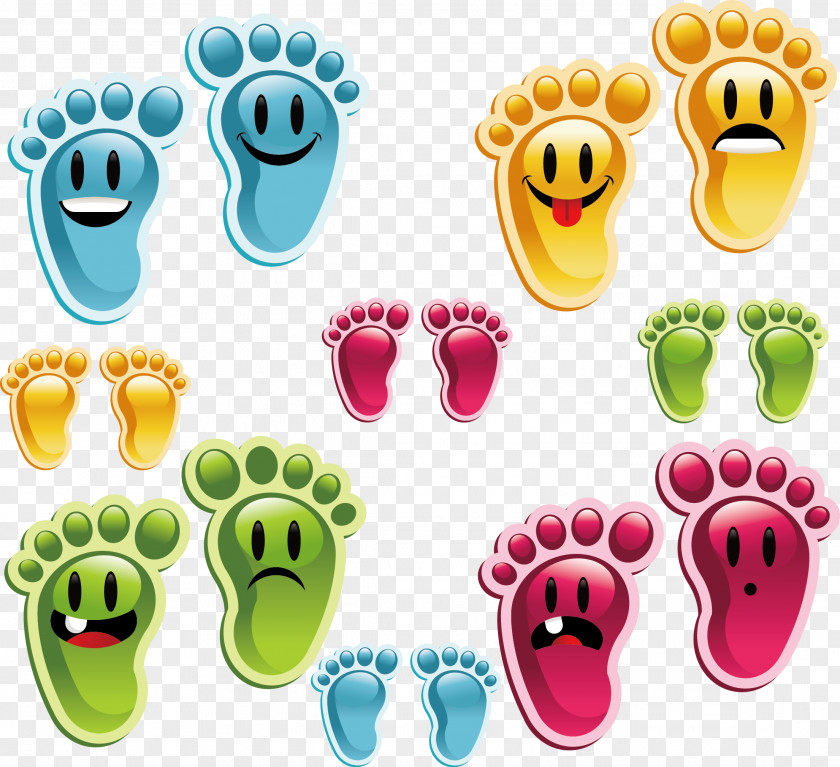 Color Footprints Vector Material Footprint Royalty-free Clip Art PNG