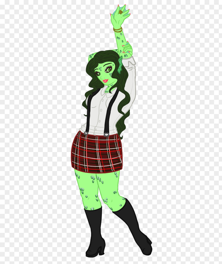 Plant Costume Design Tartan Green PNG