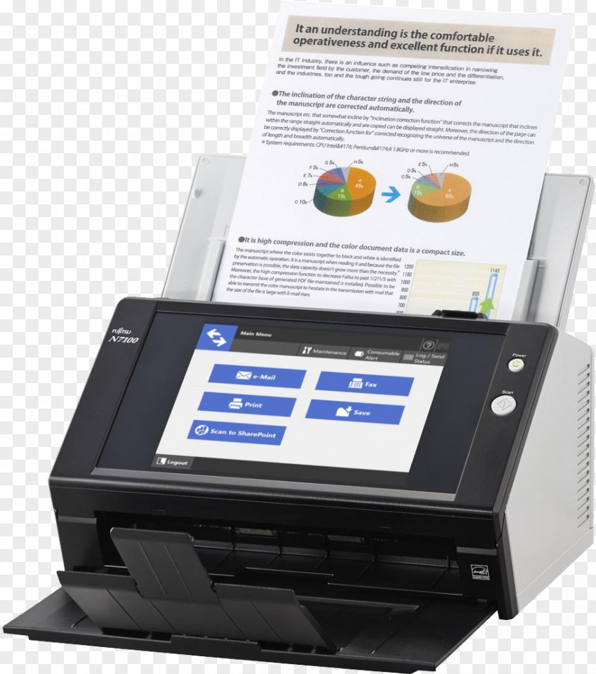 Scanner Image Fujitsu Document Imaging Automatic Feeder Business PNG