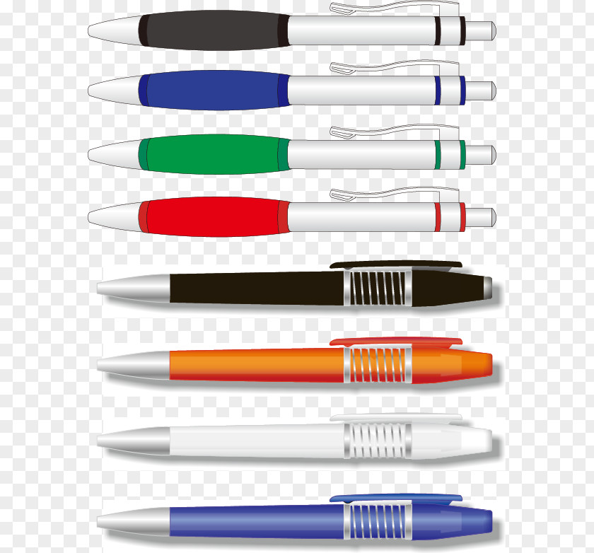 Vector Color Pen Pattern Ballpoint Paper Pencil PNG