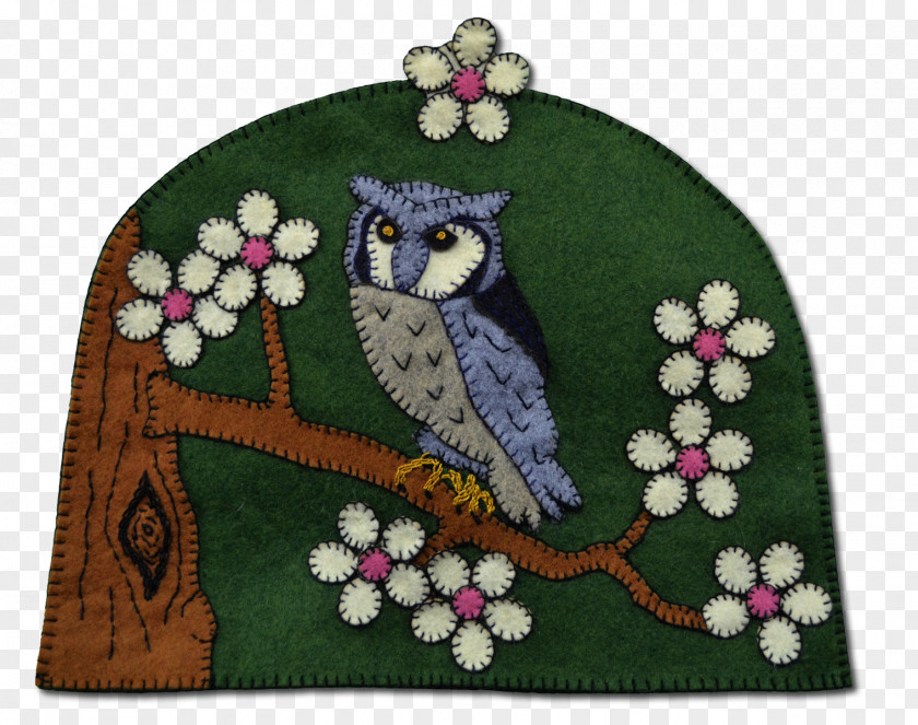 Cozy Textile Wool Owl Tea Cosy Bird PNG