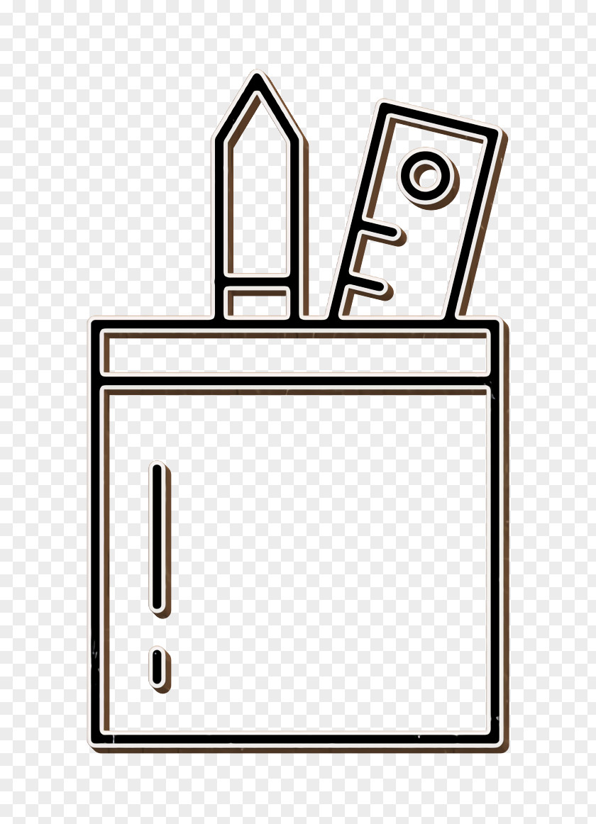 Pencil Case Icon Graphic Design PNG