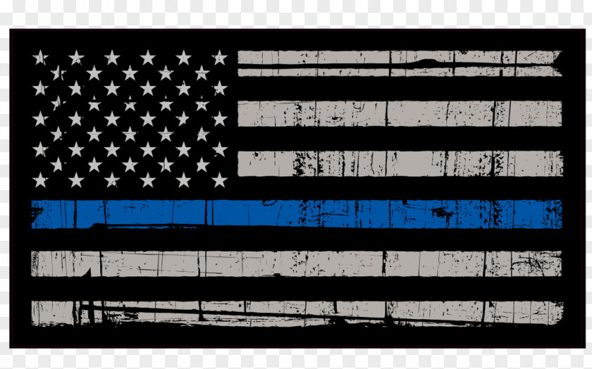 Police Flag The Thin Red Line Of United States Blue PNG