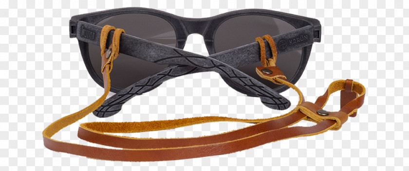 Camel Leather Goggles Sunglasses Strap PNG