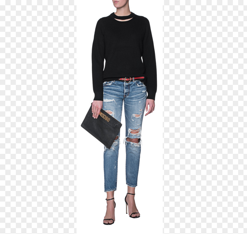 Jeans Model Sweater Jumper Sleeve Denim PNG