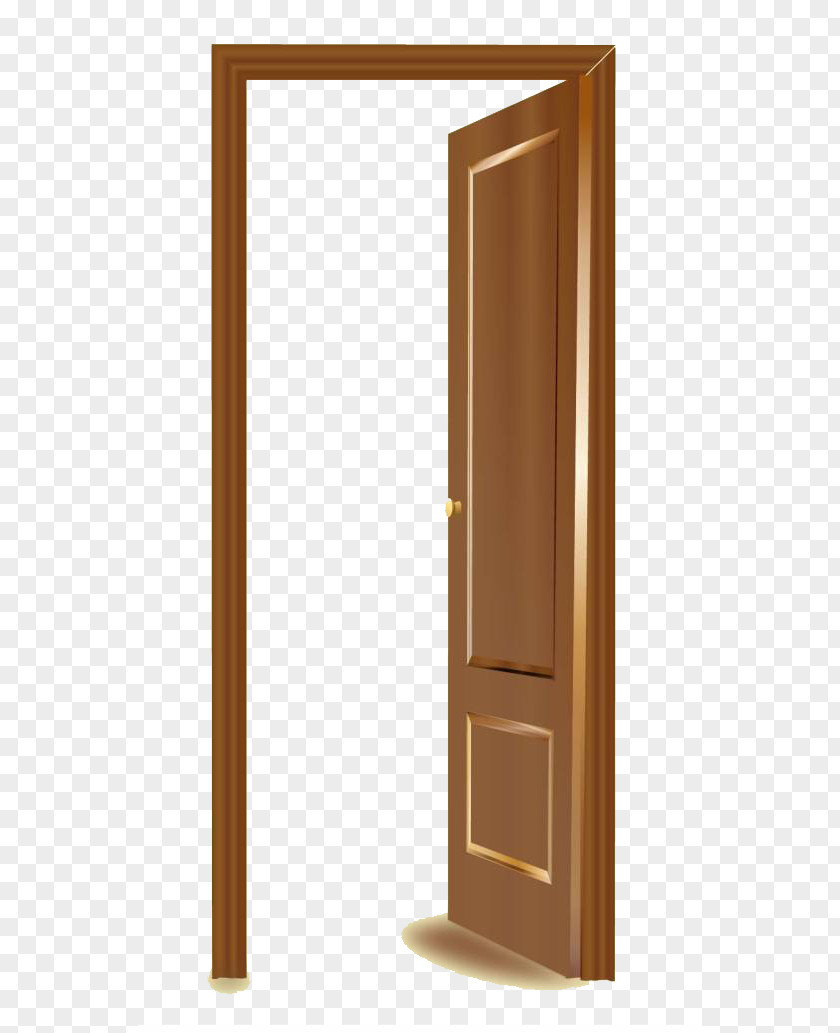 A Wooden Door Open To The Inside Icon PNG